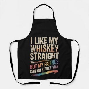 Delantal Me gusta mi whisky solo pero mis amigos LGBTQ