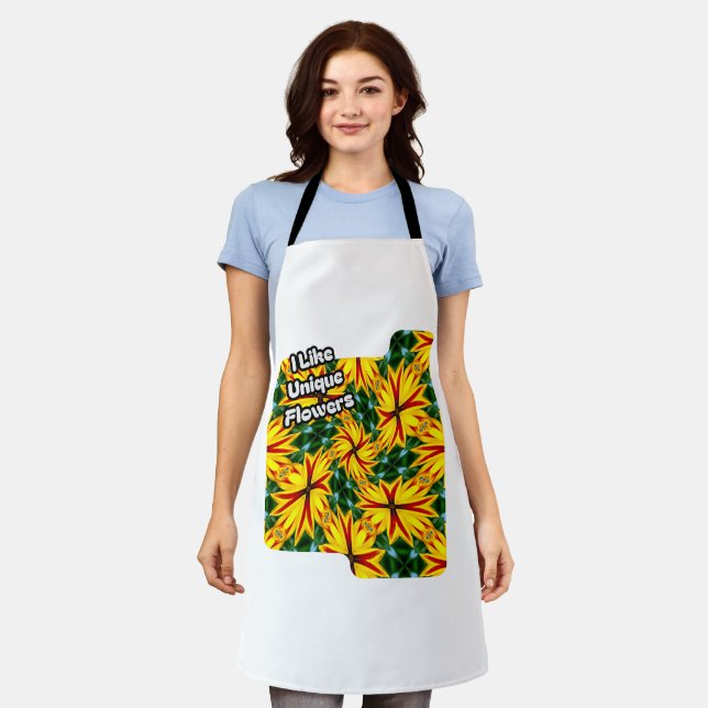 Delantal Me Gustan Las Flores Únicas (Gastado)