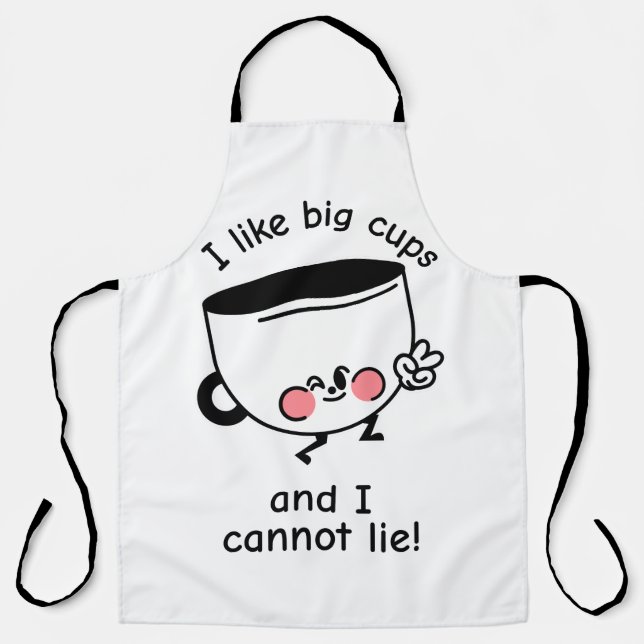 Delantal Me Gustan Las Grandes Cups - Cocina Apron (Anverso)