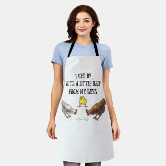 Delantal Me llevo con un poco de ayuda de mis gallinas