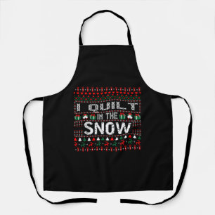 Delantal Me Quilco En La Nieve Navidades Un Suéter Feo