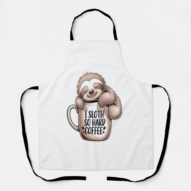 Delantal Me Sloth sin café (Anverso)