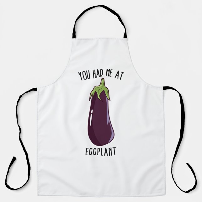 Delantal Me Tenías En Eggplant (Anverso)