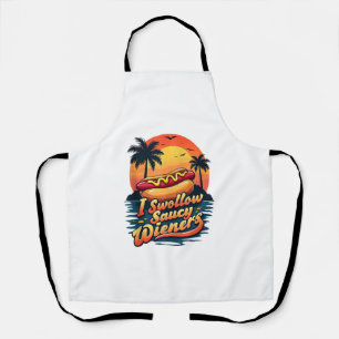 Delantal Me Trague Saucy Wieners Divertido Chiste Adulto Pe