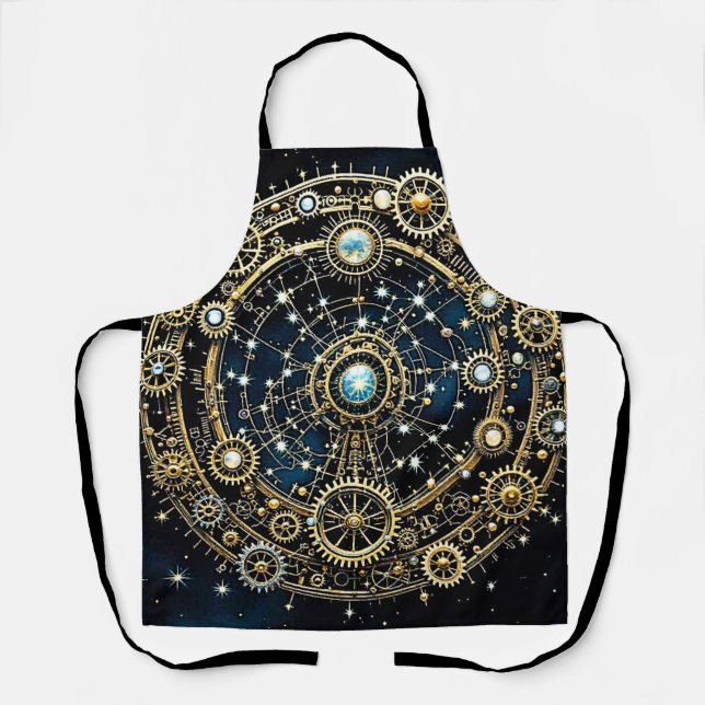Delantal Mecanismo celeste Arte cósmico (Anverso)
