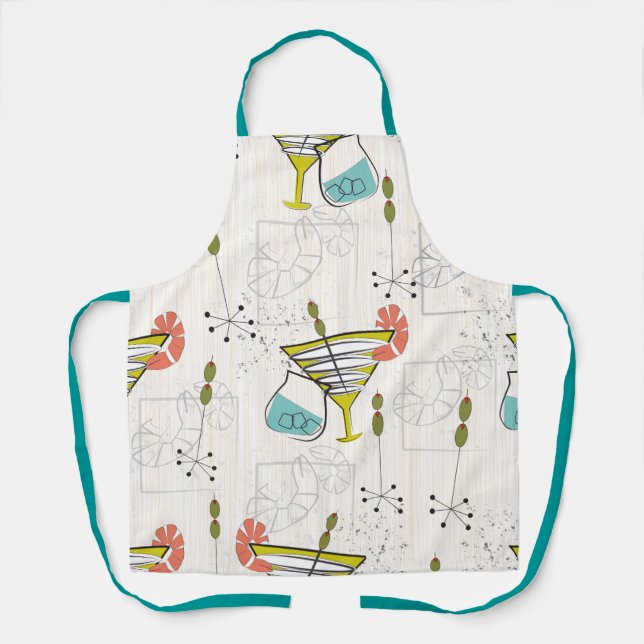 Delantal Media Century Modern Cocktail Hour (Anverso)