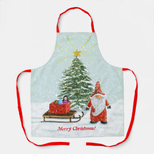 Delantal Mediano de Gnomos de Navidad