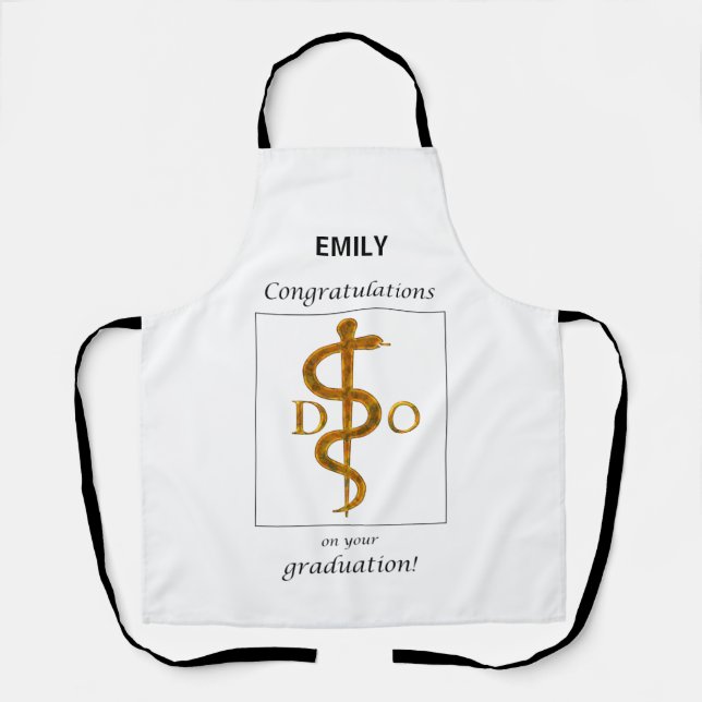 Delantal Médica de Osteopatía Felicitaciones por Graduación (Anverso)
