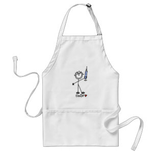 Delantal Médico básico de figuras de palitos