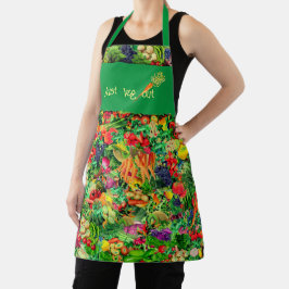 Delantal (Medio) Apron de verduras saludables para chef de 