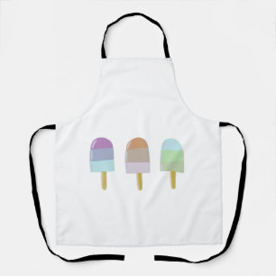 Delantal Medio de Ilustracion Pastel Popsicle