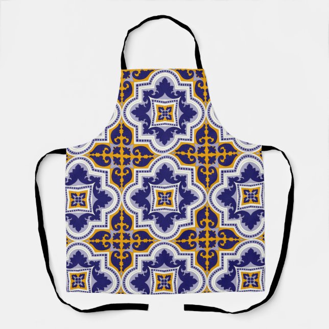 Delantal Mediterranean Pattern Kitchen Apron (Anverso)