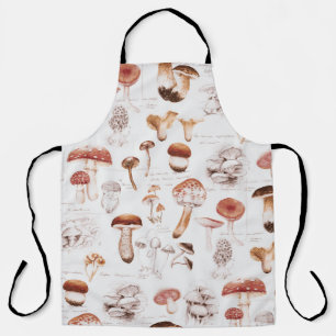 Delantal Medley hongo: Patrón de acuarela sin foco