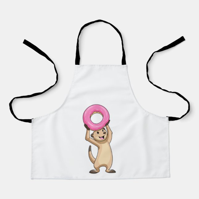 Delantal Meerkat con Donut (Anverso)