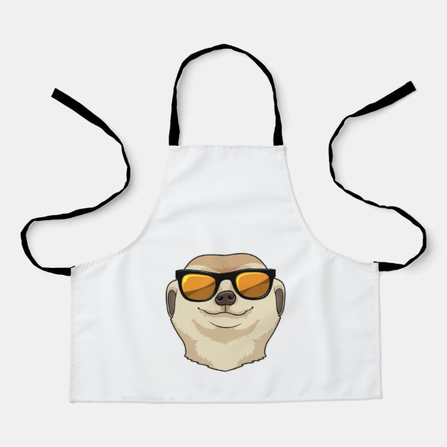 Delantal Meerkat con gafas de sol (Anverso)