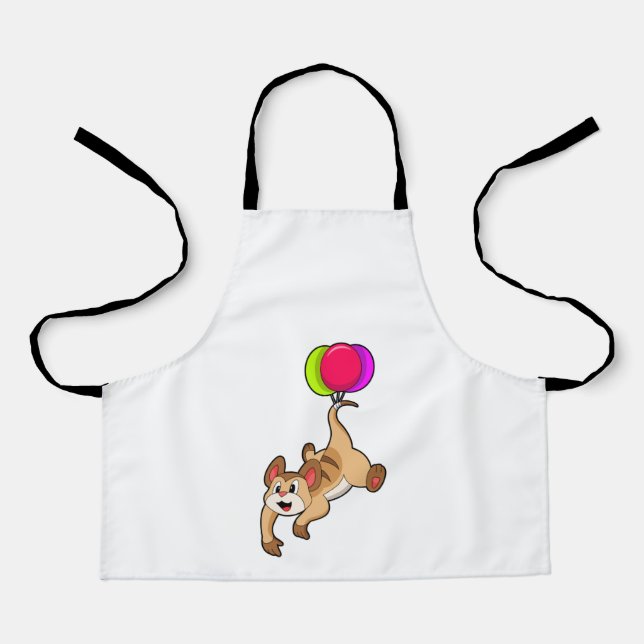 Delantal Meerkat con globo (Anverso)