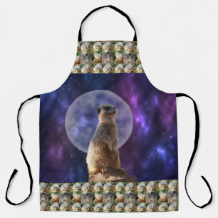 Delantal Meerkat En La Luna,