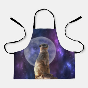 Delantal Meerkat En Una Noche De Luna Llena, Niños Apron