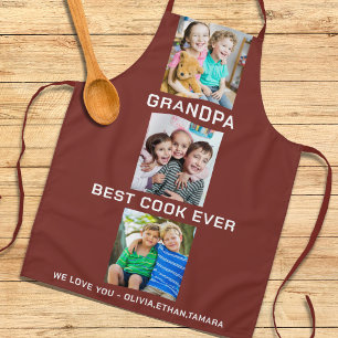 Delantal Mejor Abuelo Abuelo Nieto hasta Abuelos 3 Marrón d