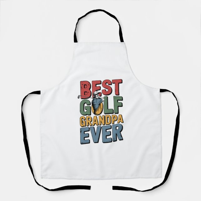 Delantal Mejor Abuelo de Golf (Anverso)