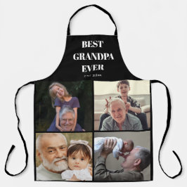 Delantal Mejor abuelo del mundo collage de fotos