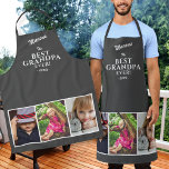 Delantal Mejor Abuelo Gris que nunca Keepsake 3 Collage de<br><div class="desc">El mejor abuelo gris siempre tiene 3 Collages de fotos Apron con 3 Collages de fotos y el nombre del abuelo. Personaliza con fotos de 3 nietos, el nombre del abuelo y el año. Puede cambiar cualquier texto. Un regalo perfecto para un abuelo por el Día del Padre, cumpleaños o...</div>