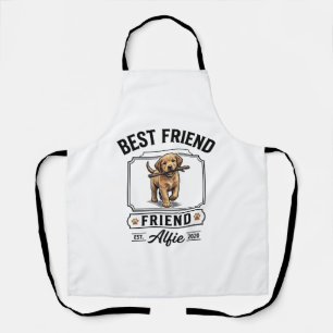 Delantal Mejor amigo Alfie diseño vintage amante de los per