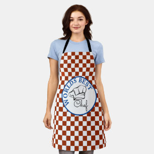 Delantal Mejor Apron de Impresión de Chef del Mundo