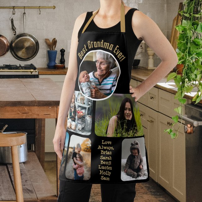Delantal Mejor Apron de Impresión para toda la Abuela (Make someone's day with this personalized "Best Grandma Ever!" Apron.  )