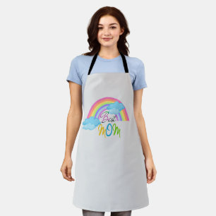 Delantal Mejor chef arcoiris, mamá aprende, Día de la Madre