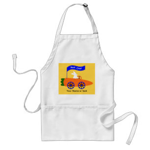 Delantal Mejor Chef Bunny Riding Carrot Car #1 Apron Adulto