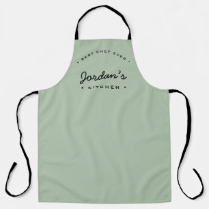 Delantal Mejor Chef Verde Personalizado Tu Cocina