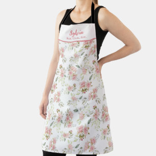 Delantal Mejor Cocinero Nombrado Apron Floral Rosa