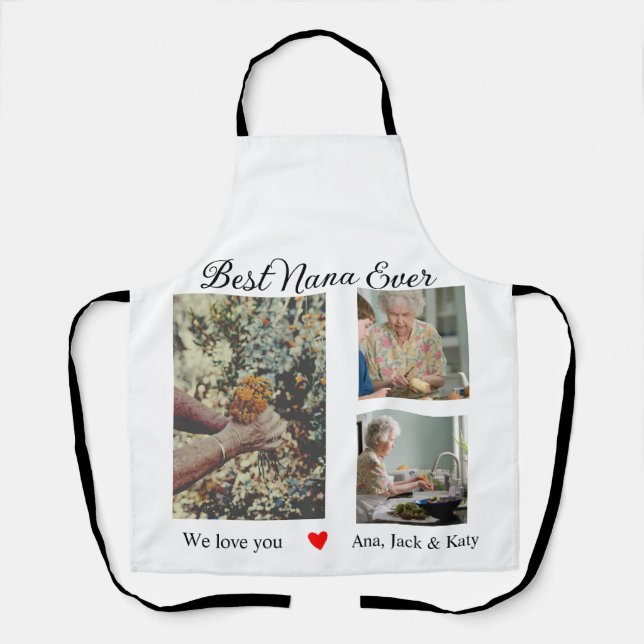 Delantal Mejor collage de fotos de la abuela que te amemos (Anverso)
