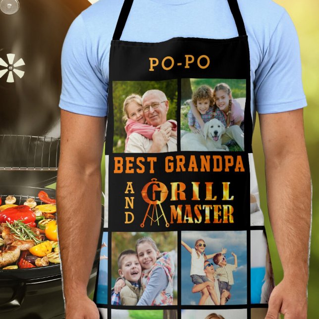 Delantal MEJOR Collage de fotos GRANDPA y GRILL MASTER 16 (Subido por el creador)