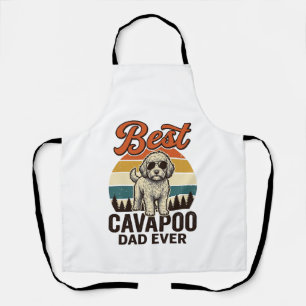 Delantal Mejor diseño de camiseta de perro vintage para pap
