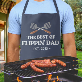 Delantal Mejor Flippin Dad Spatula Funny Retro