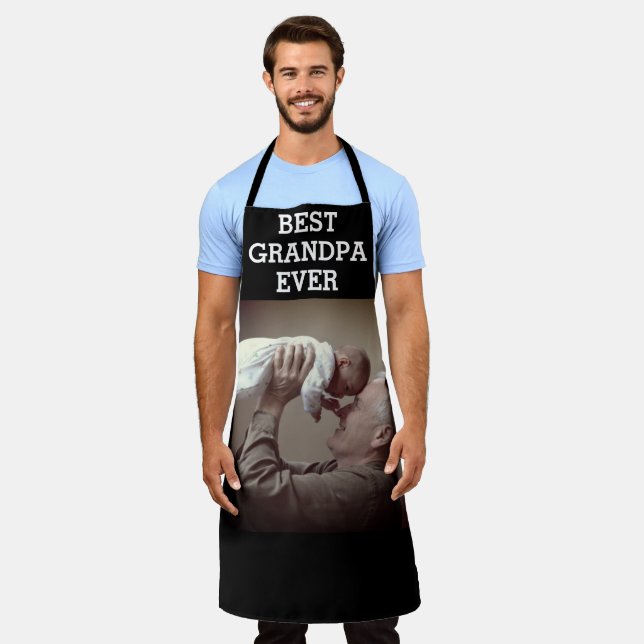 Delantal Mejor foto del abuelo jamás Personalizado crea la  (Gastado)