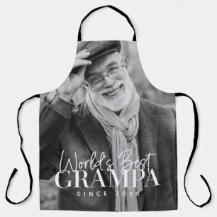 Delantal Mejor Grampa del mundo desde la moderna foto de Mo