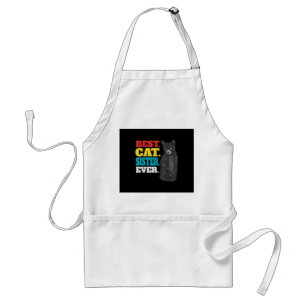 Delantal Mejor Hermana Del Gato   Amantes de un gato gatito
