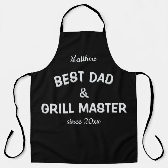 Delantal Mejor Maestro de Papá y Grill (Anverso)