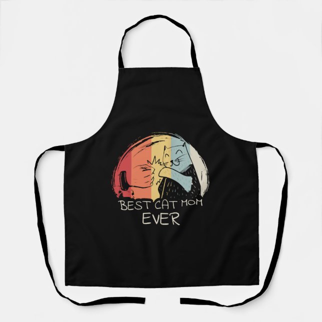 Delantal Mejor Mamá De Gato (Anverso)