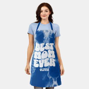 Delantal Mejor Mamá Siempre Azul Tye Personalizado