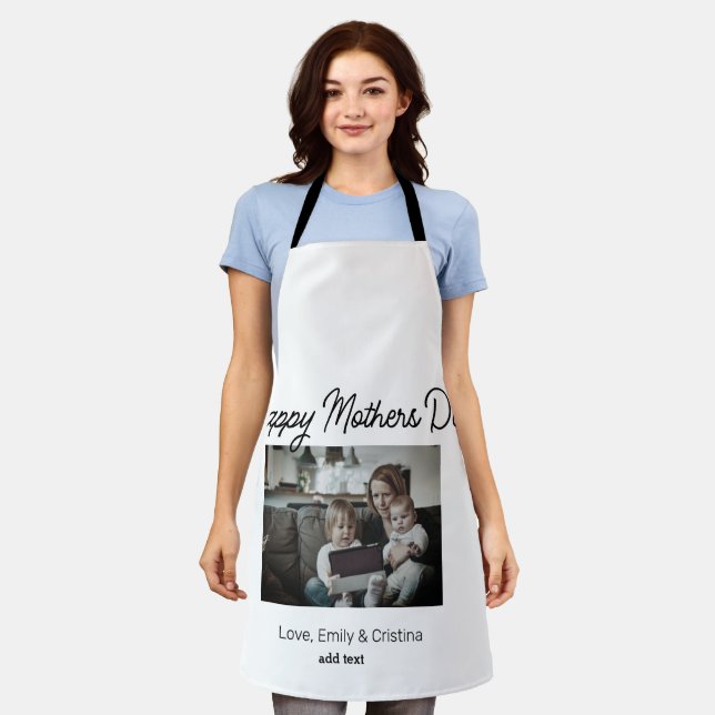 Delantal mejor mamá siempre feliz día de las madres agregar (Gastado)