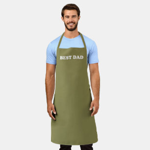 Delantal Mejor padre khaki color claro minimalista moderno