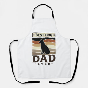 Delantal Mejor papá de perro vintage diseño de amante de pe