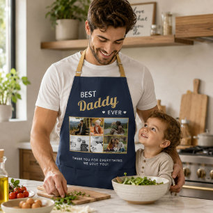 Delantal Mejor Papá del Mundo Día del Padre Familia 6 Fotos