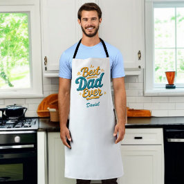Delantal Mejor Papá Nunca | Día del padre personalizado ret