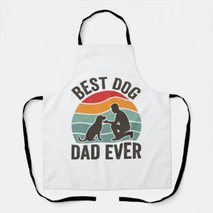 Delantal Mejor Papá Perro Nunca Diseño Vintage Atardecer Am