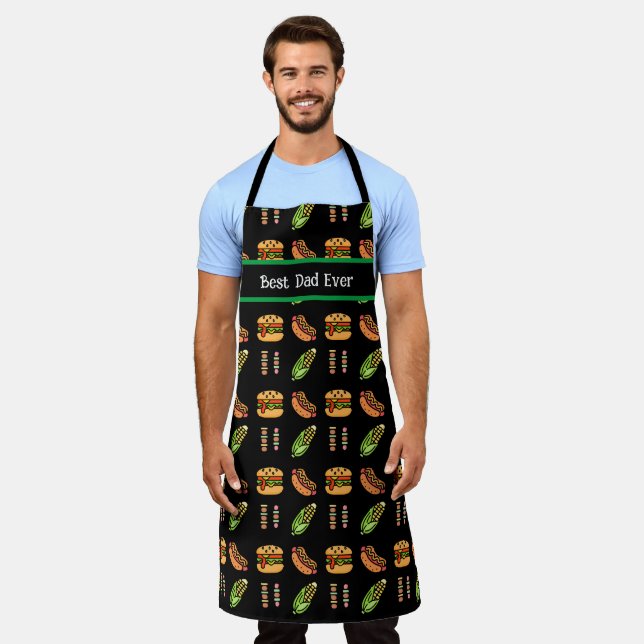 Delantal Mejor Papá Personalizado Que Nunca Comida Cute Bar (Gastado)